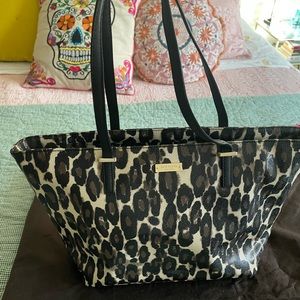 Kate Spade Black Leopard Tote